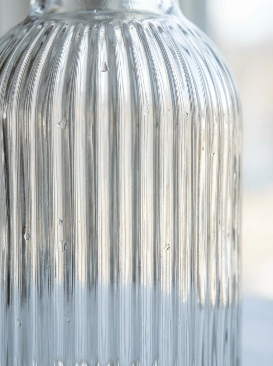 Nordic Ribbed Glass Bud Vases (Bulk Set of 12)