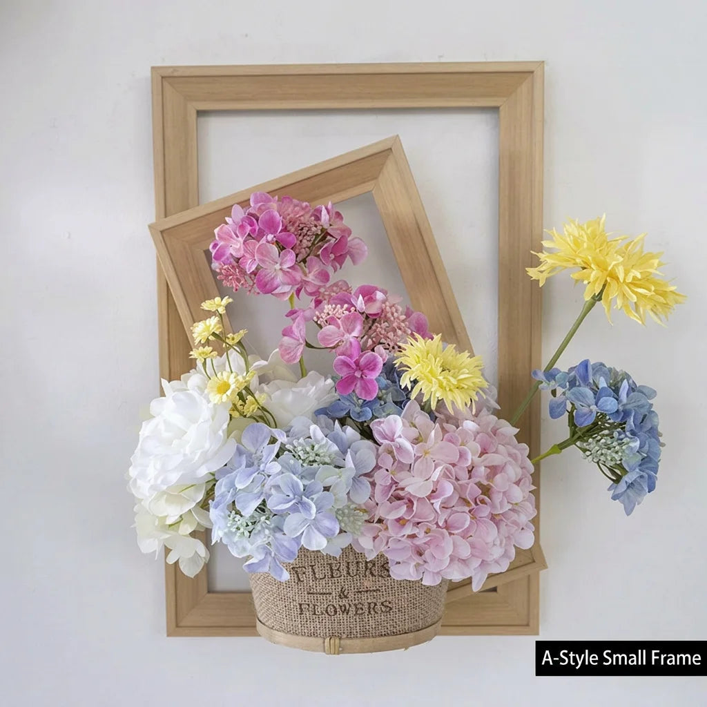 Wall-mounted Decorative Floral Photo Frame Set — French Vintage Style