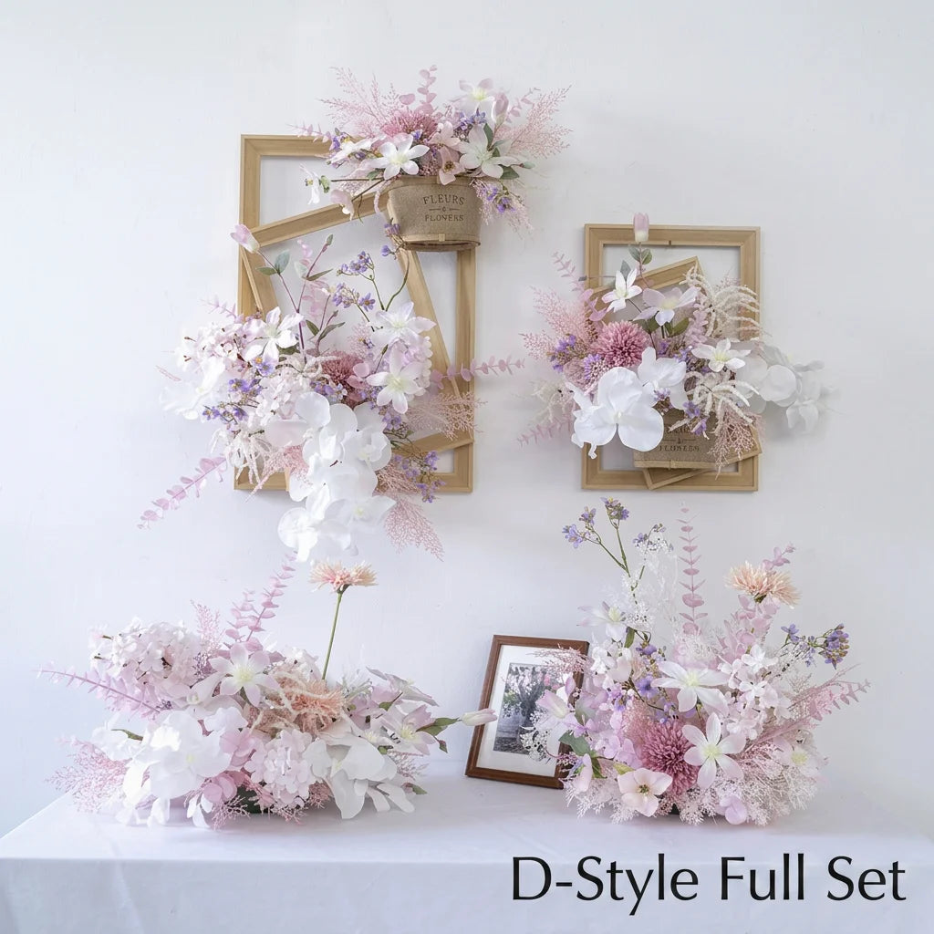 Wall-mounted Decorative Floral Photo Frame Set — French Vintage Style