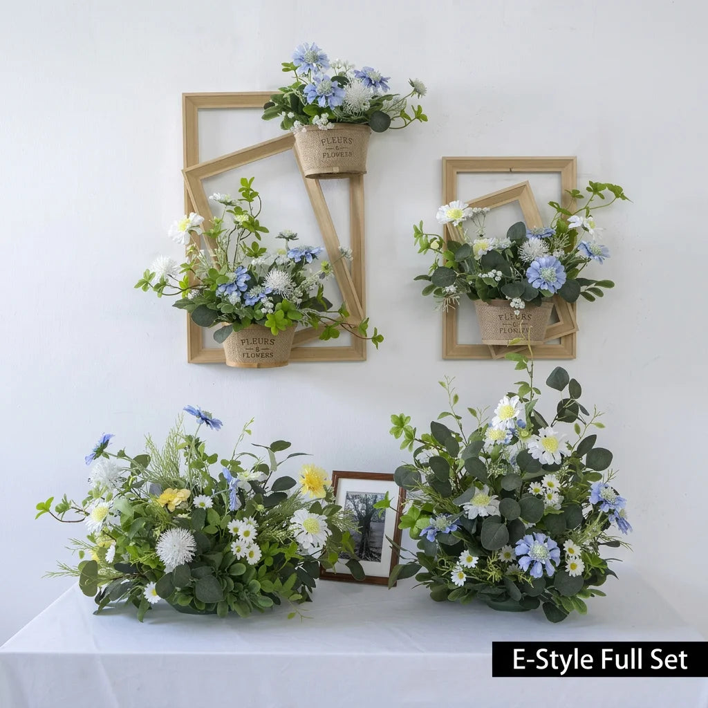 Wall-mounted Decorative Floral Photo Frame Set — French Vintage Style