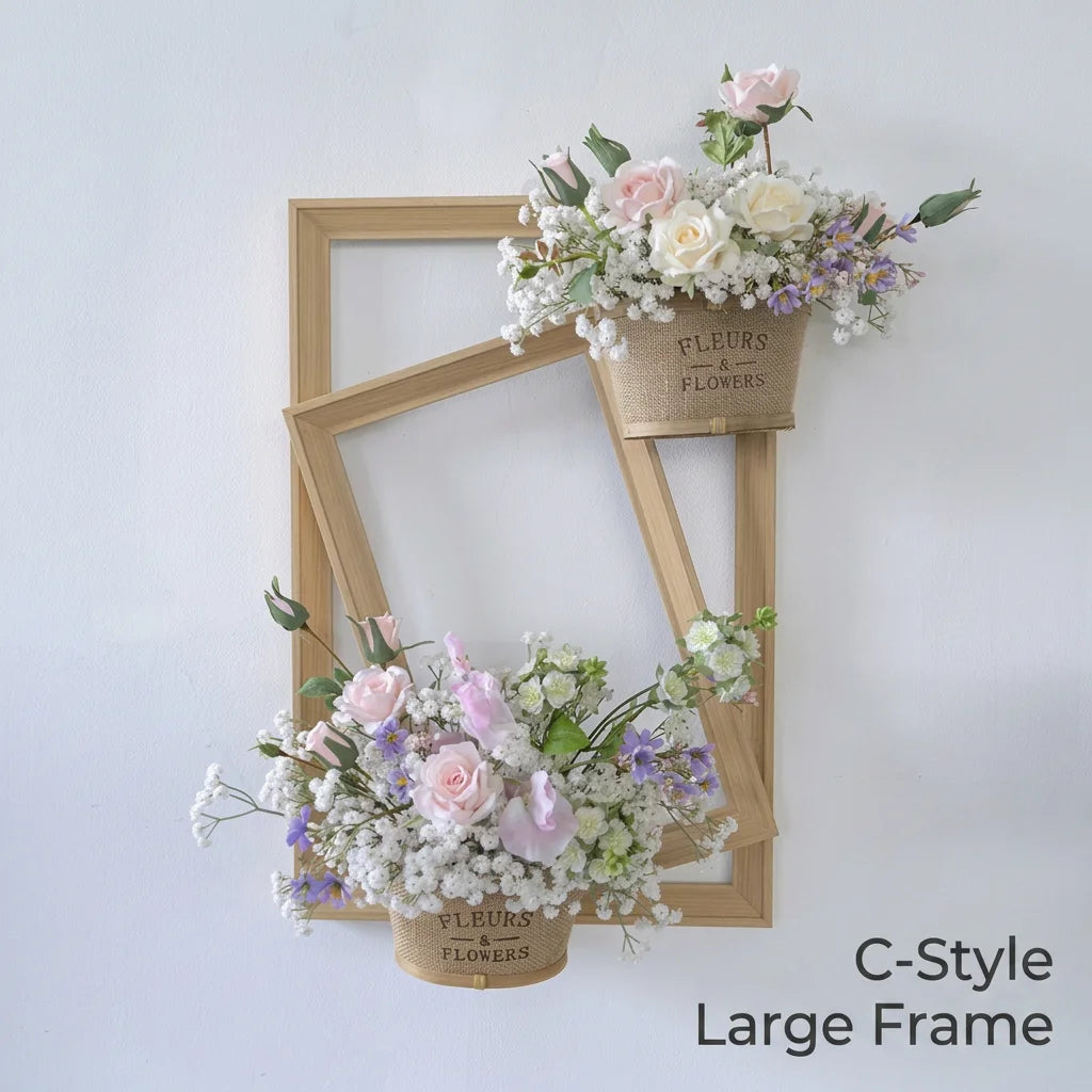 Wall-mounted Decorative Floral Photo Frame Set — French Vintage Style