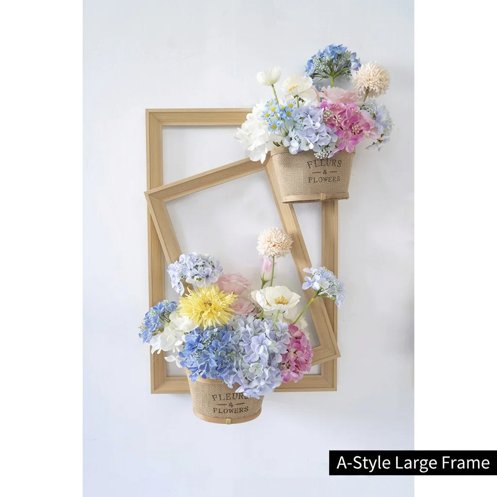 Wall-mounted Decorative Floral Photo Frame Set — French Vintage Style