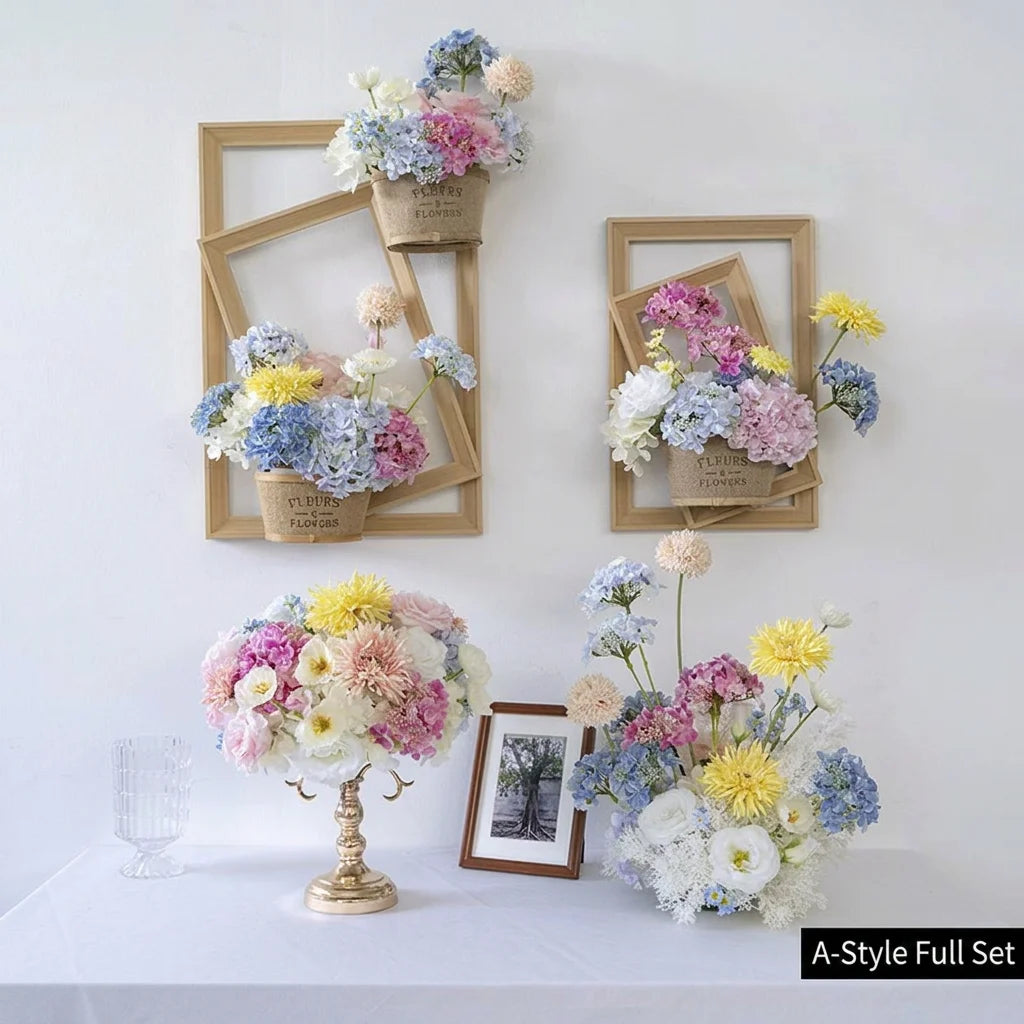 Wall-mounted Decorative Floral Photo Frame Set — French Vintage Style