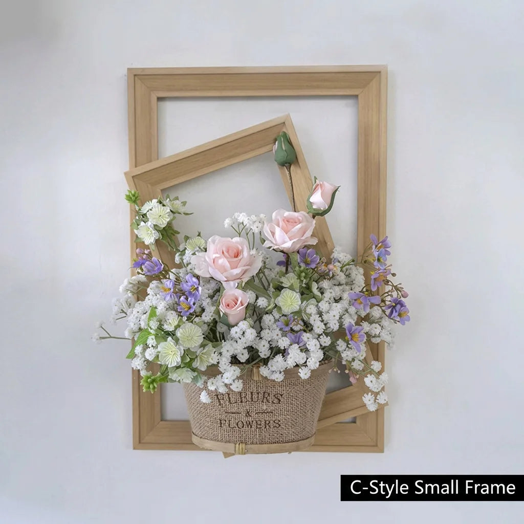 Wall-mounted Decorative Floral Photo Frame Set — French Vintage Style