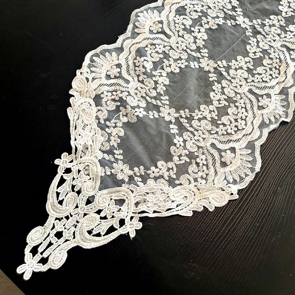 Artisan Table Runner Collection - Vintage Lace, Handmade Crochet & Floral Jacquard
