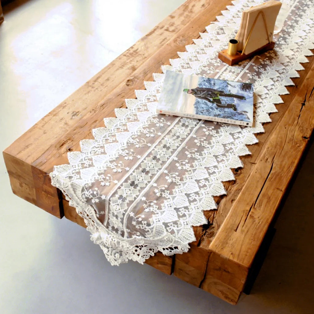 Artisan Table Runner Collection - Vintage Lace, Handmade Crochet & Floral Jacquard