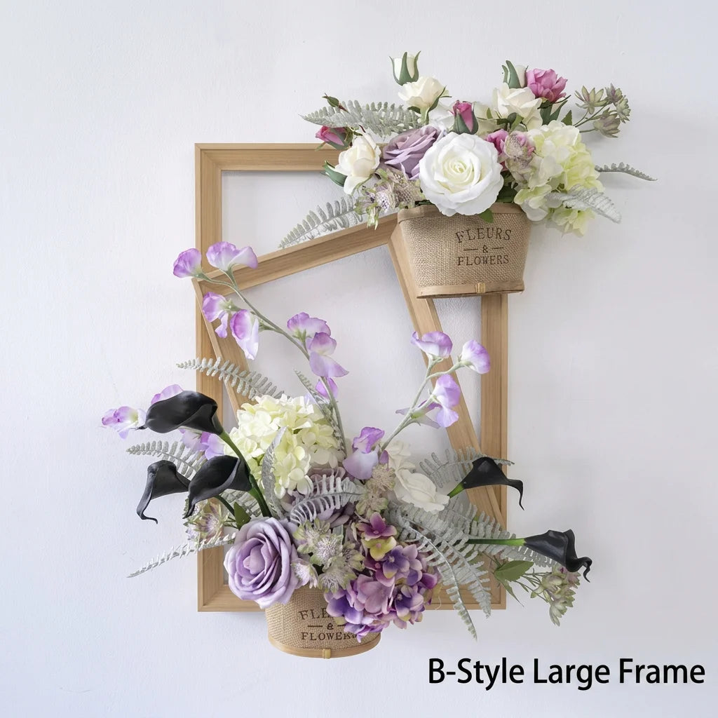 Wall-mounted Decorative Floral Photo Frame Set — French Vintage Style