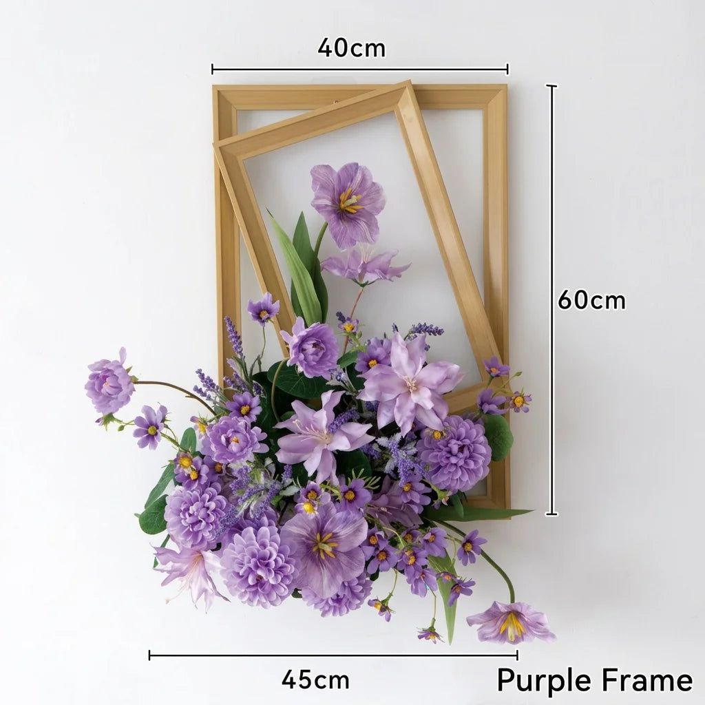 Wall-mounted Decorative Floral Photo Frame Set — French Vintage Style