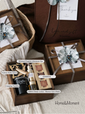 Vintage Wooden Gift Box for Men — Luxury Keepsake Set / Wedding