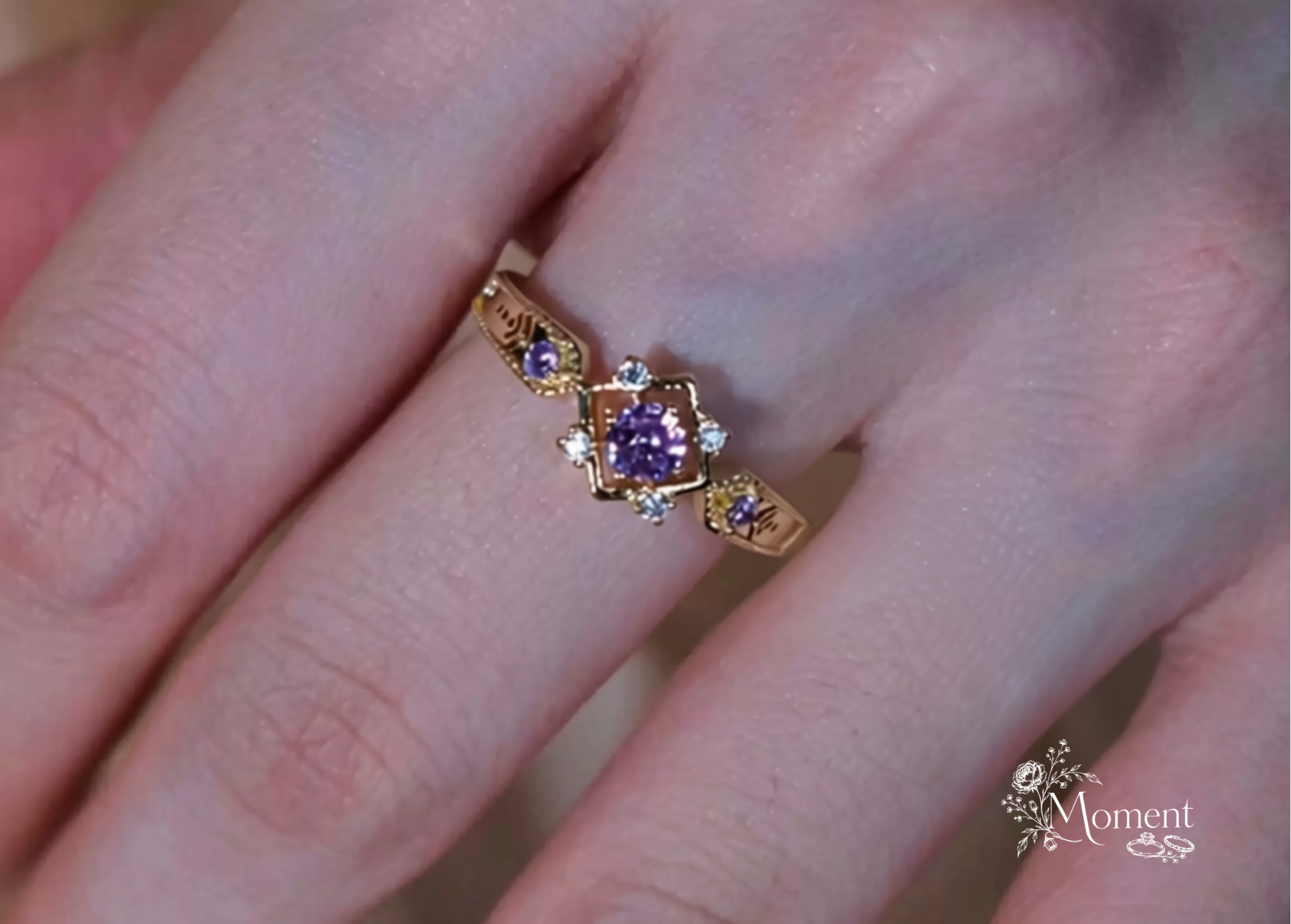 Floating Dream Ring | Vintage French Zircon Micro-Pavé Wide Open Band Ring
