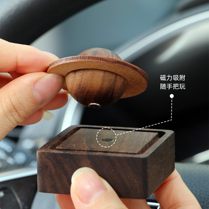 Solid Walnut Wood Ultrasonic Essential Oil Diffuser - Aromatherapy Humidifier with 7-Color LED Night Light for Bedroom