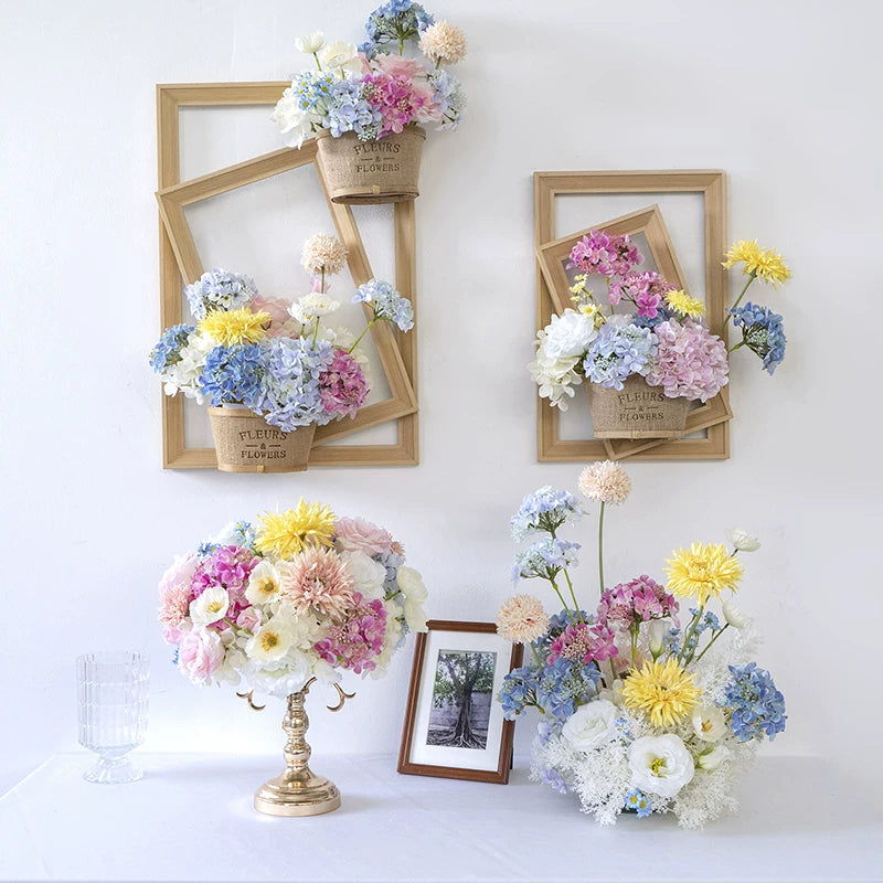 Wall-mounted Decorative Floral Photo Frame Set — French Vintage Style