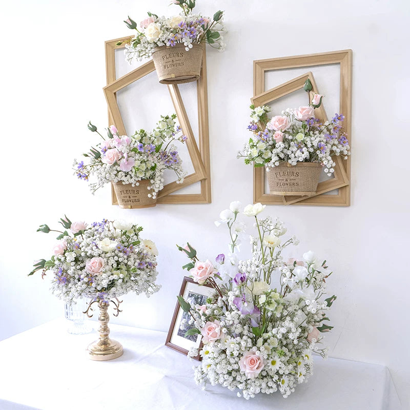 Wall-mounted Decorative Floral Photo Frame Set — French Vintage Style