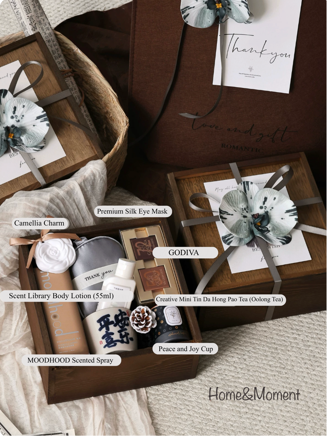 Vintage Wooden Gift Box for Men — Luxury Keepsake Set / Wedding