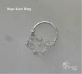Rope Knot Ring | Delicate Silver Lace Open Band Ring