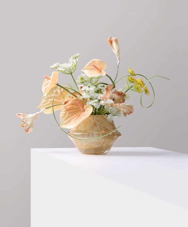 Modern Luxury Handcrafted Pearl Foil Floral Arrangement