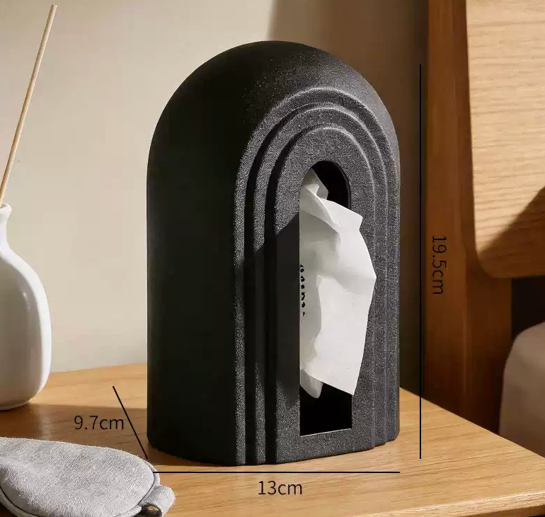 Artisan Ceramic Tissue Box Collection — Minimalist Modern Decor