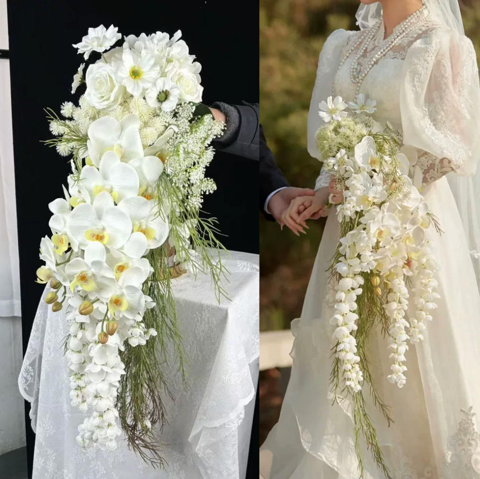 Teardrop Waterfall Bridal Bouquet Collection - Wedding