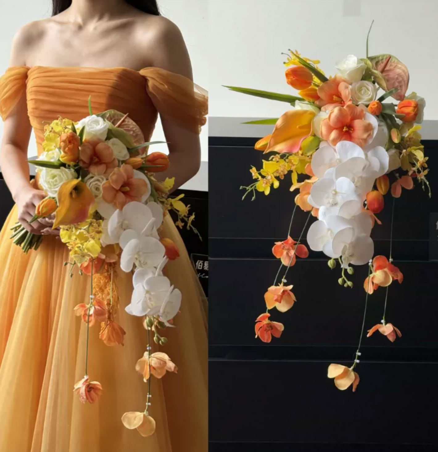 Teardrop Waterfall Bridal Bouquet Collection - Wedding