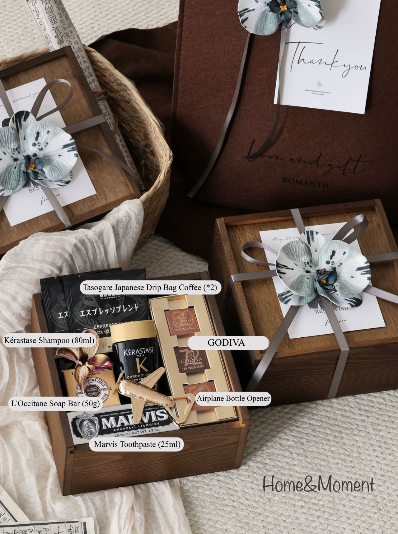 Vintage Wooden Gift Box for Men — Luxury Keepsake Set / Wedding