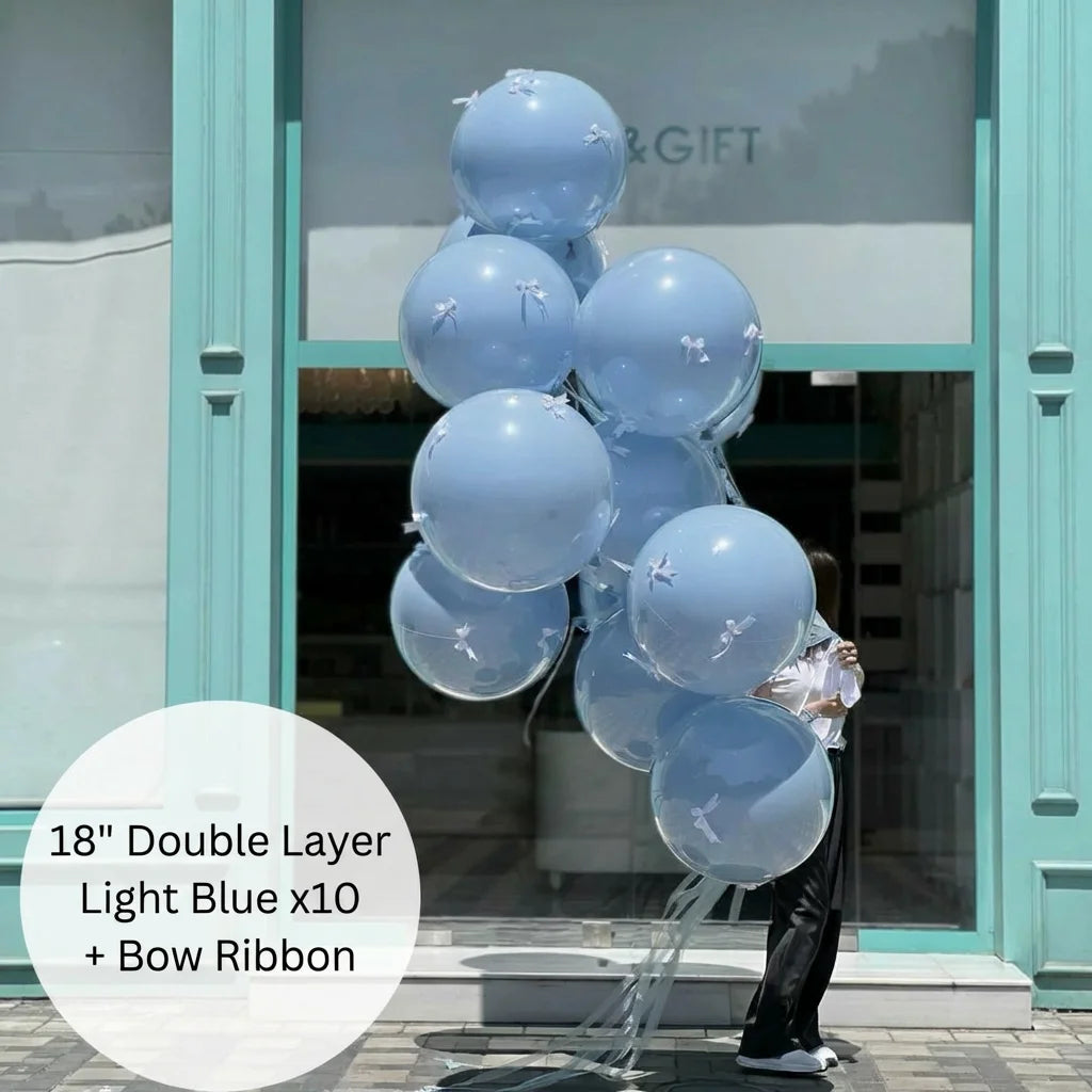 Romantic Oversized Ribbon Bow Balloon Collection — Aesthetic Party Decor